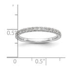 14k White Gold 3/8 carat Lab Grown Diamond VS/SI+ G+ Complete Wedding Band
