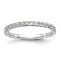 14k White Gold 3/8 carat Lab Grown Diamond VS/SI+ G+ Complete Wedding Band