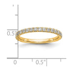 14k 3/8 carat Lab Grown Diamond VS/SI+ G+ Complete Wedding Band