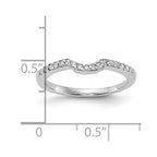 14k White Gold 1/8 carat Diamond Contoured Complete Wedding Band
