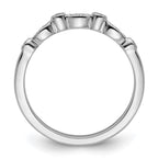 14k White Gold 1/10 carat Diamond Complete Wedding Band