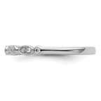 14k White Gold 1/10 carat Diamond Complete Wedding Band