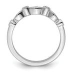 14k White Gold 1/6 carat Diamond Complete Wedding Band