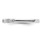 14k White Gold 1/6 carat Diamond Complete Wedding Band