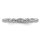 14k White Gold 1/6 carat Diamond Complete Wedding Band