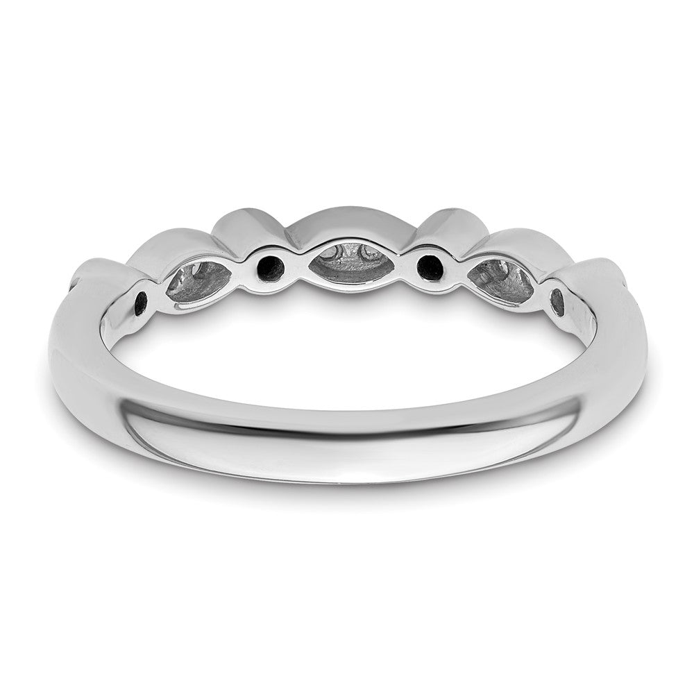 14k White Gold 1/6 carat Diamond Complete Wedding Band