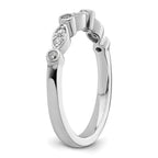14k White Gold 1/6 carat Diamond Complete Wedding Band