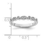 14k White Gold 1/6 carat Diamond Complete Wedding Band