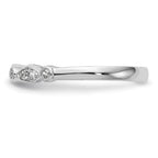 14k White Gold 1/5 carat Diamond Complete Wedding Band
