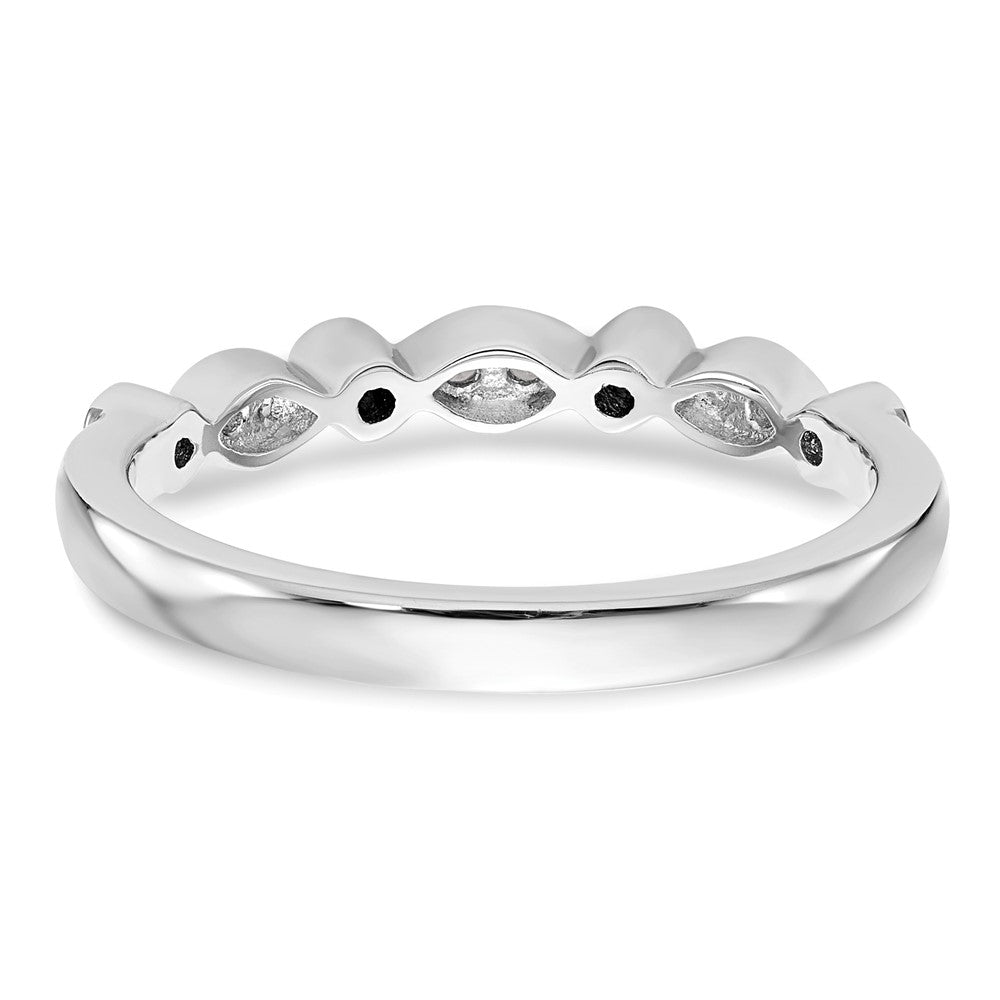 14k White Gold 1/5 carat Diamond Complete Wedding Band