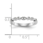 14k White Gold 1/5 carat Diamond Complete Wedding Band
