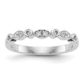 14k White Gold 1/5 carat Diamond Complete Wedding Band
