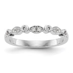 14k White Gold 1/5 carat Diamond Complete Wedding Band
