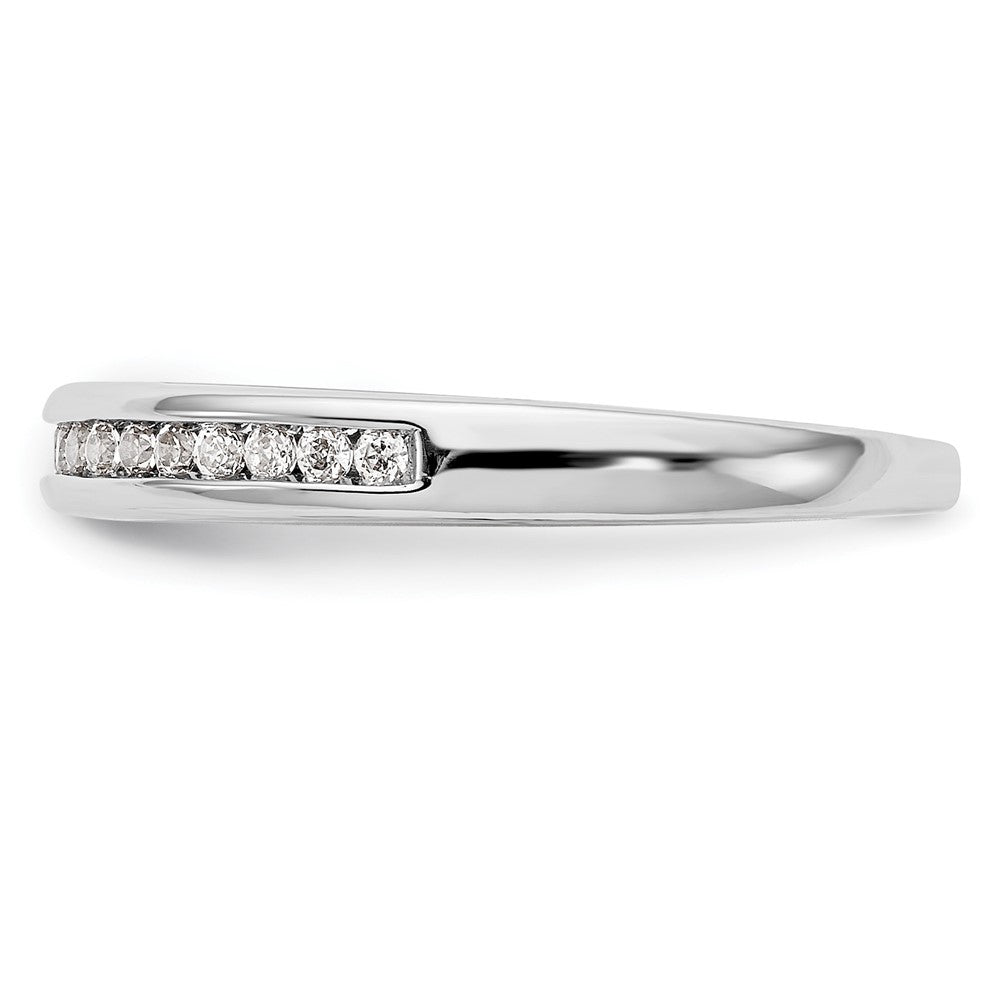 14k White Gold 1/5 carat Channel-set Diamond Complete Wedding Band