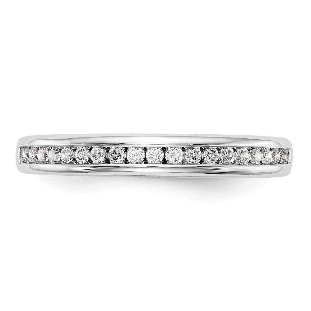 14k White Gold 1/5 carat Channel-set Diamond Complete Wedding Band