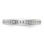 14k White Gold 1/5 carat Channel-set Diamond Complete Wedding Band