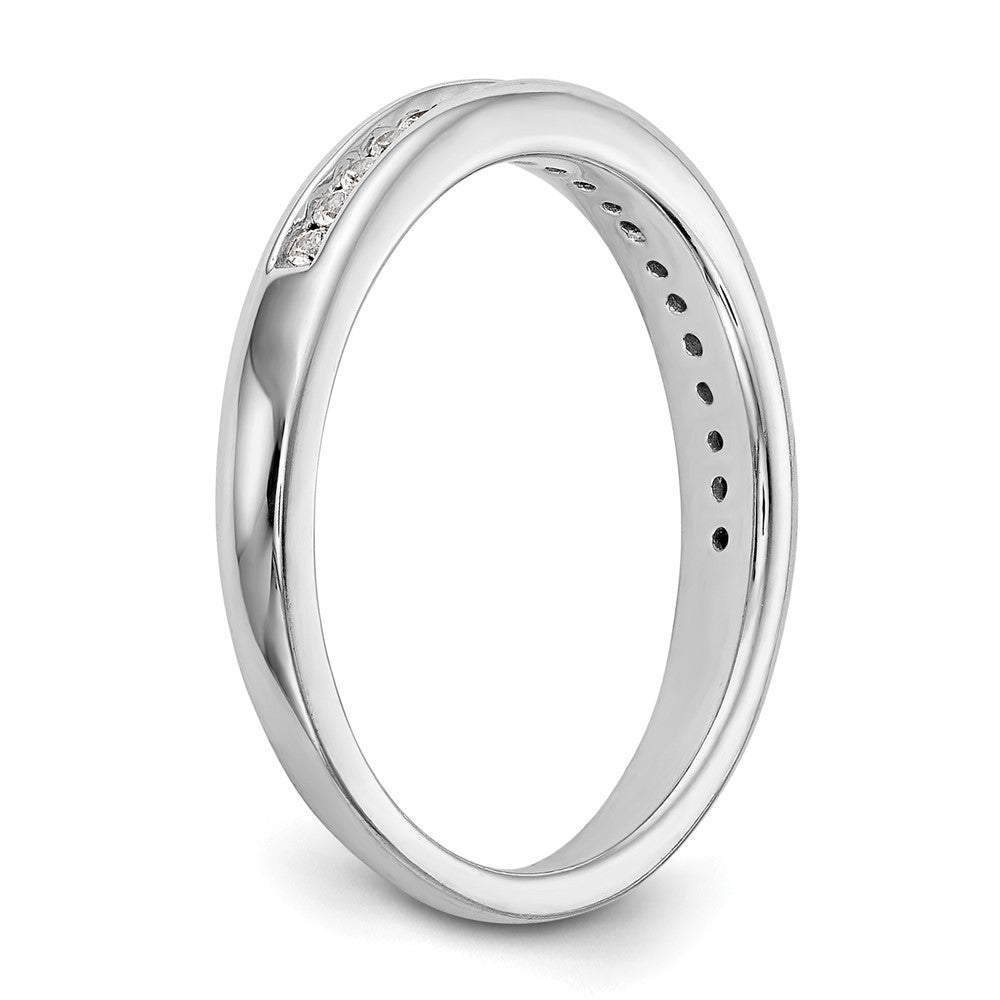 14k White Gold 1/5 carat Channel-set Diamond Complete Wedding Band