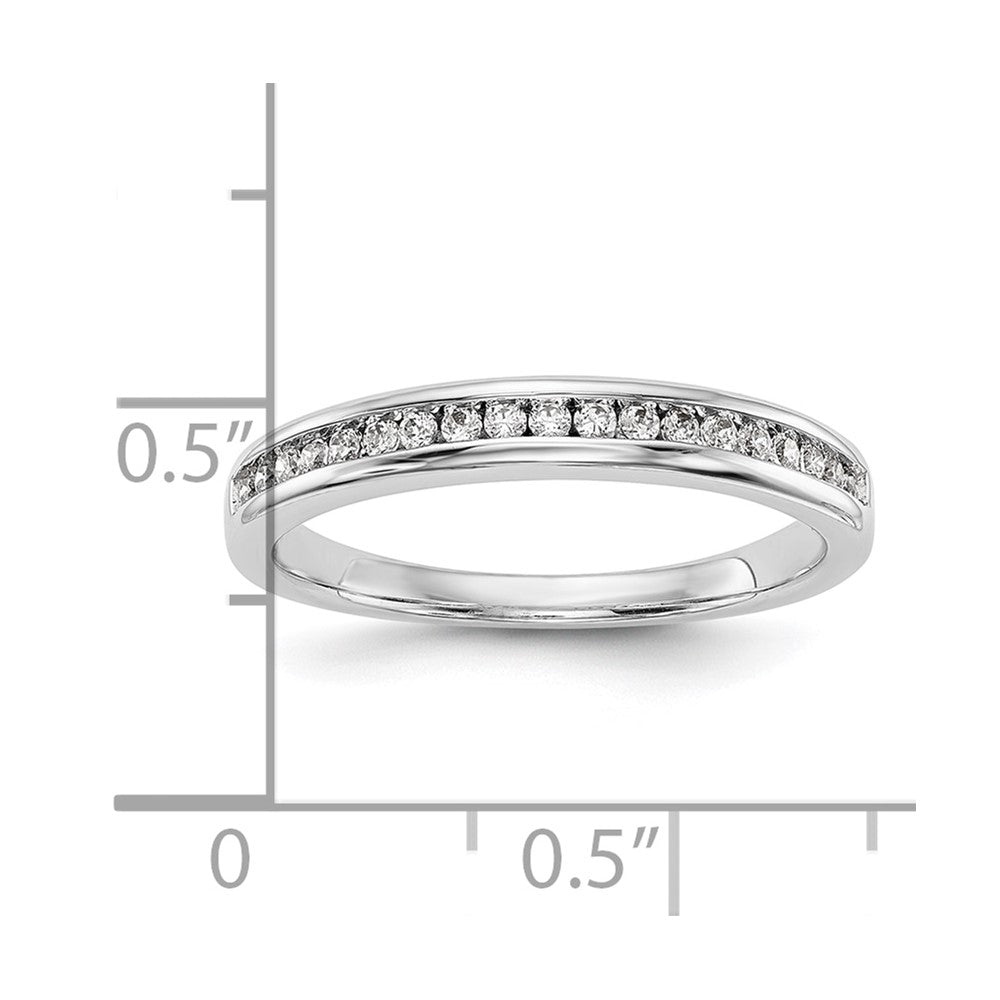 14k White Gold 1/5 carat Channel-set Diamond Complete Wedding Band