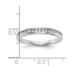 14k White Gold 1/5 carat Channel-set Diamond Complete Wedding Band