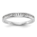 14k White Gold 1/5 carat Channel-set Diamond Complete Wedding Band