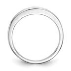 14k White Gold 1/5 carat Channel-set Princess Diamond Complete Wedding Band
