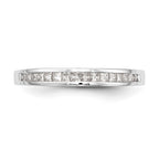 14k White Gold 1/5 carat Channel-set Princess Diamond Complete Wedding Band