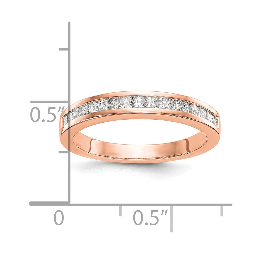 14k Rose Gold Diamond Wedding Band