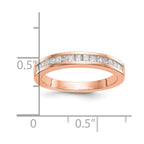 14k Rose Gold Diamond Wedding Band