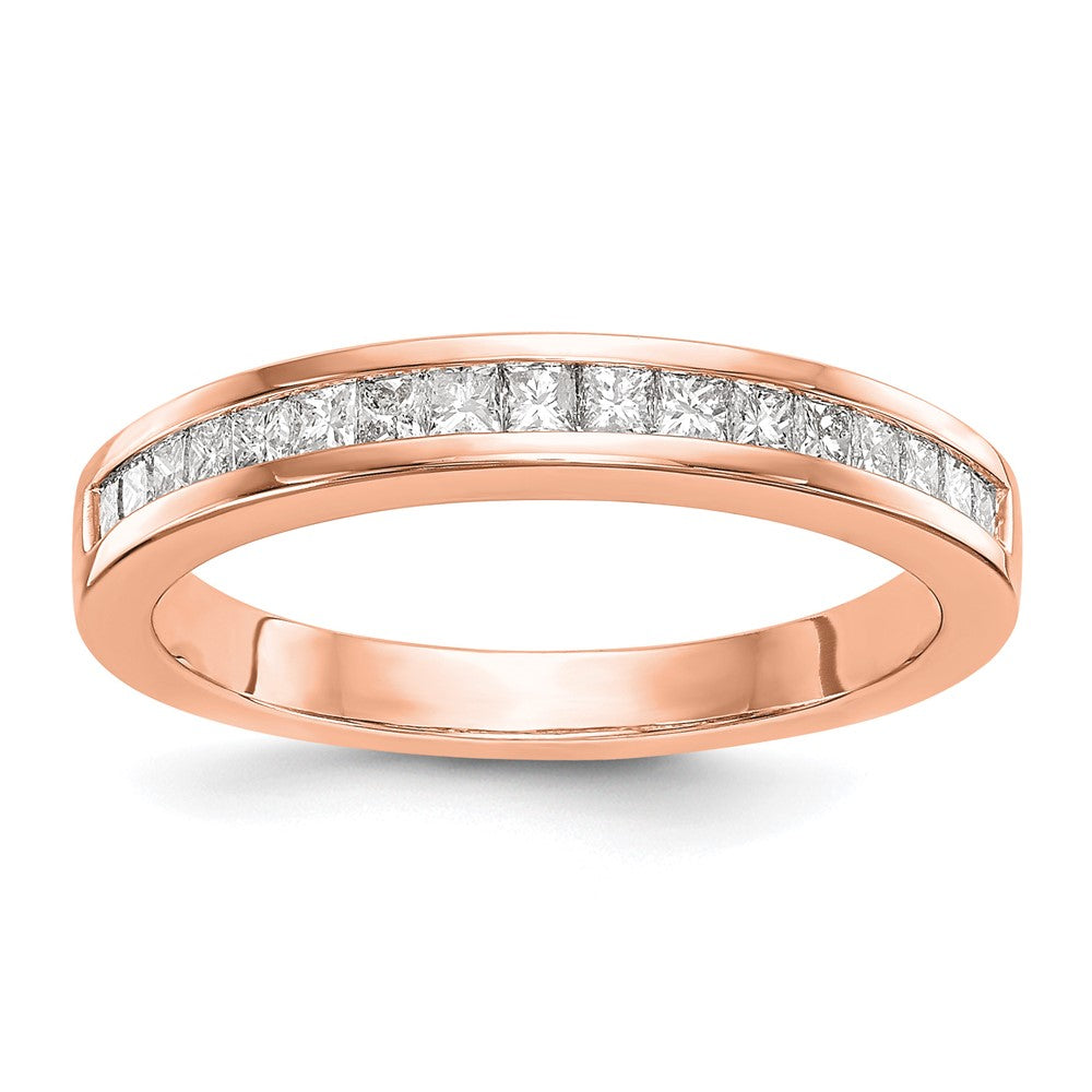 14k Rose Gold Diamond Wedding Band