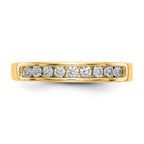14k Yellow Gold Diamond Wedding Band