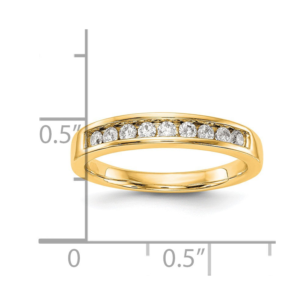 14k Yellow Gold Diamond Wedding Band