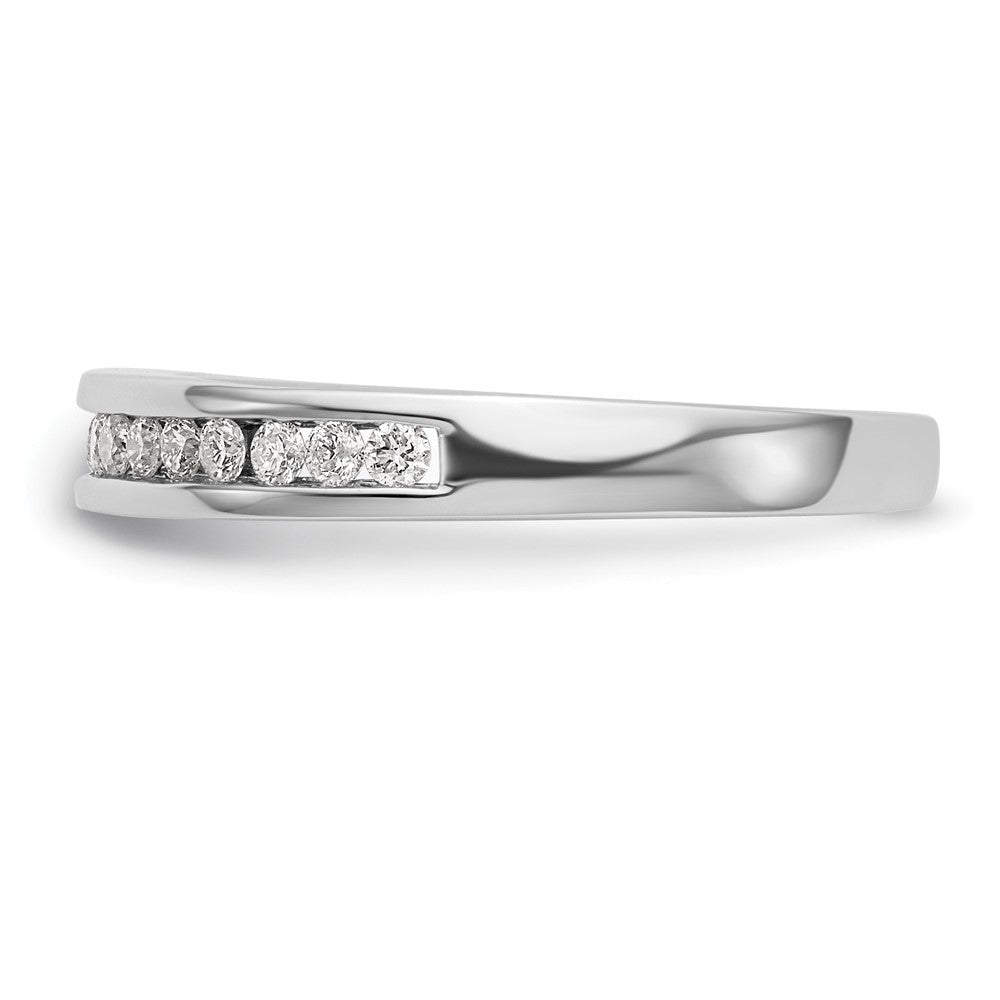 14k White Gold 1/3 carat Channel-set Diamond Complete Wedding Band