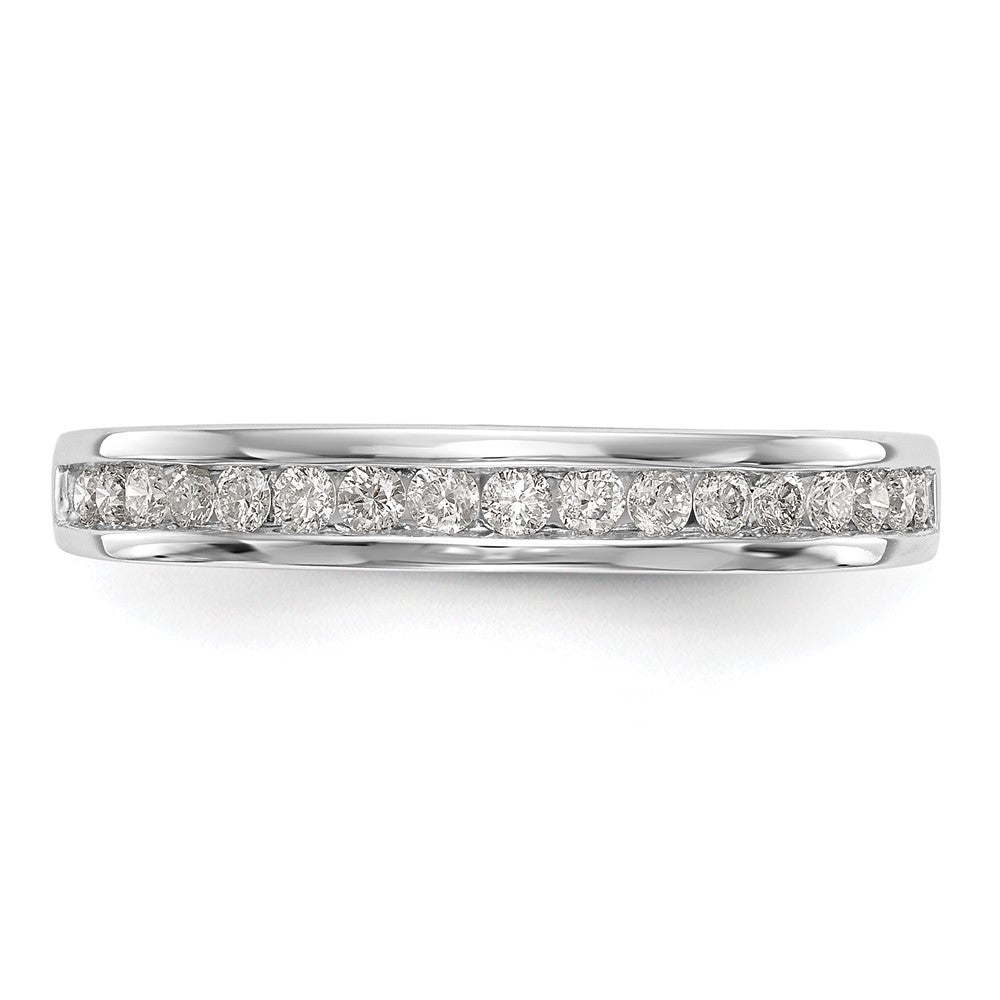 14k White Gold 1/3 carat Channel-set Diamond Complete Wedding Band