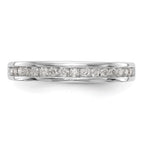 14k White Gold 1/3 carat Channel-set Diamond Complete Wedding Band