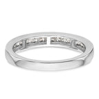 14k White Gold 1/3 carat Channel-set Diamond Complete Wedding Band