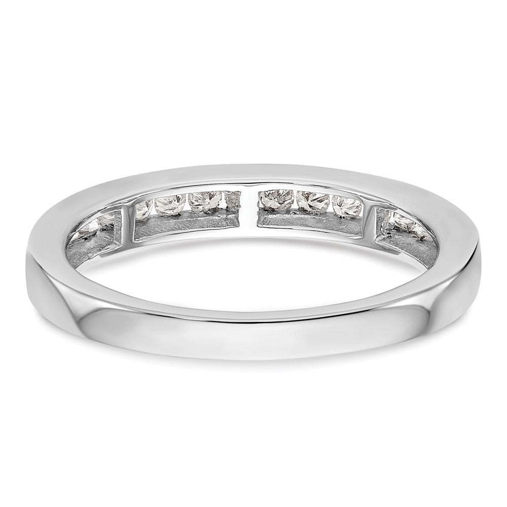 14k White Gold 1/3 carat Channel-set Diamond Complete Wedding Band