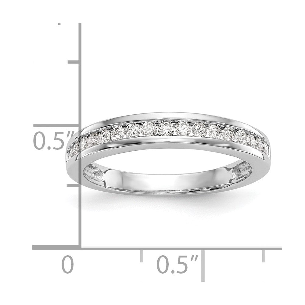 14k White Gold 1/3 carat Channel-set Diamond Complete Wedding Band