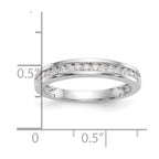 14k White Gold 1/3 carat Channel-set Diamond Complete Wedding Band
