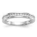 14k White Gold 1/3 carat Channel-set Diamond Complete Wedding Band