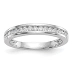 14k White Gold 1/3 carat Channel-set Diamond Complete Wedding Band