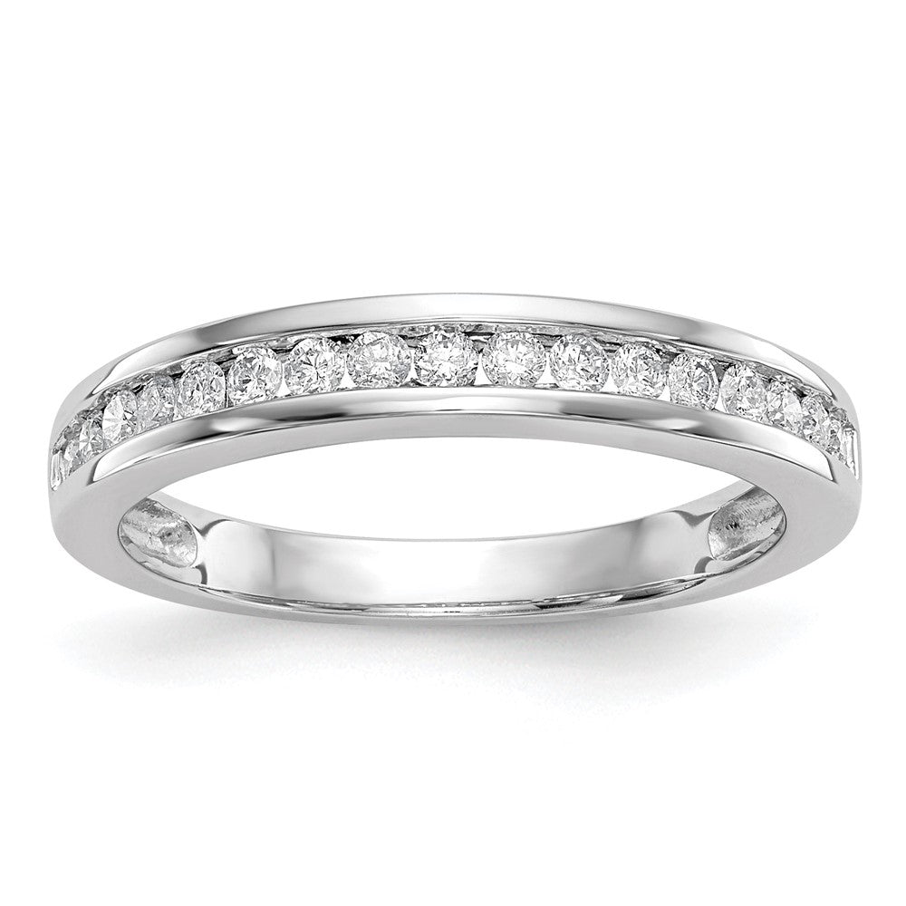 14k White Gold 1/3 carat Channel-set Diamond Complete Wedding Band