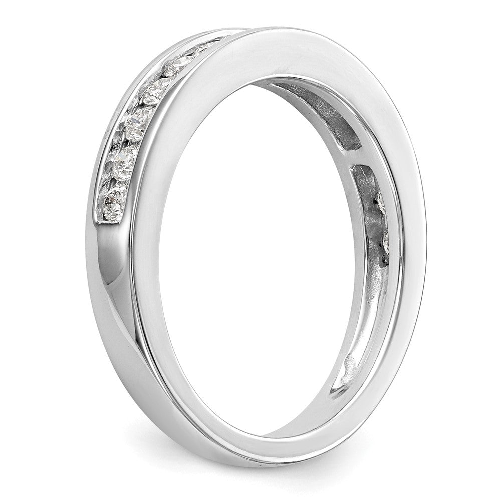14k White Gold 1/2 carat Channel-set Diamond Complete Wedding Band
