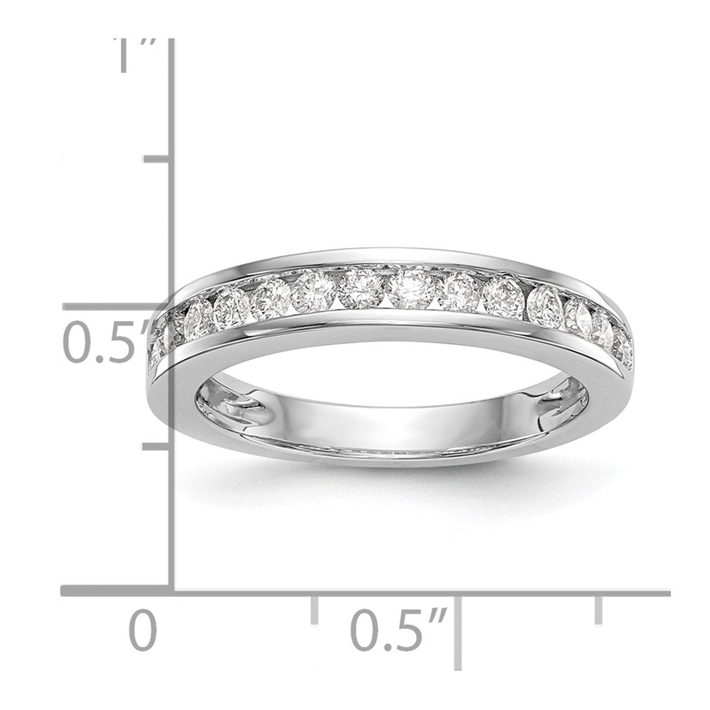 14k White Gold 1/2 carat Channel-set Diamond Complete Wedding Band