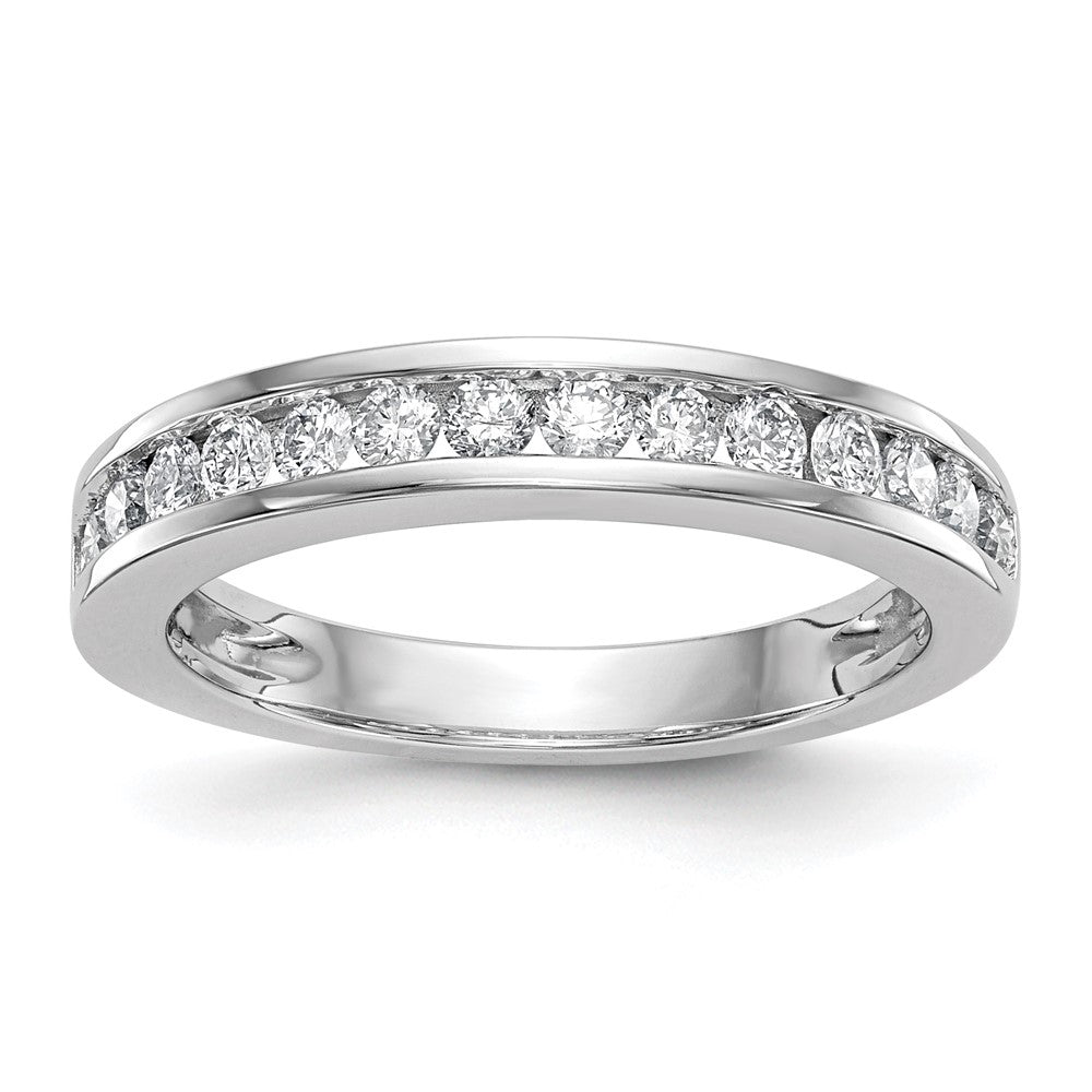 14k White Gold 1/2 carat Lab Grown Diamond VS/SI+ G+ Complete Wedding Band
