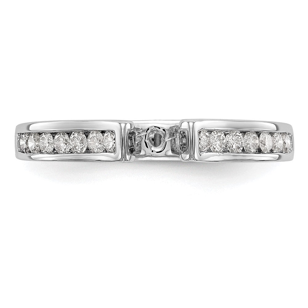 14k White Gold 1/3 carat Lab Grown Diamond VS/SI+ G+ Semi Mount Peg Set Engagement Ring