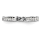 14k White Gold 1/3 carat Lab Grown Diamond VS/SI+ G+ Semi Mount Peg Set Engagement Ring