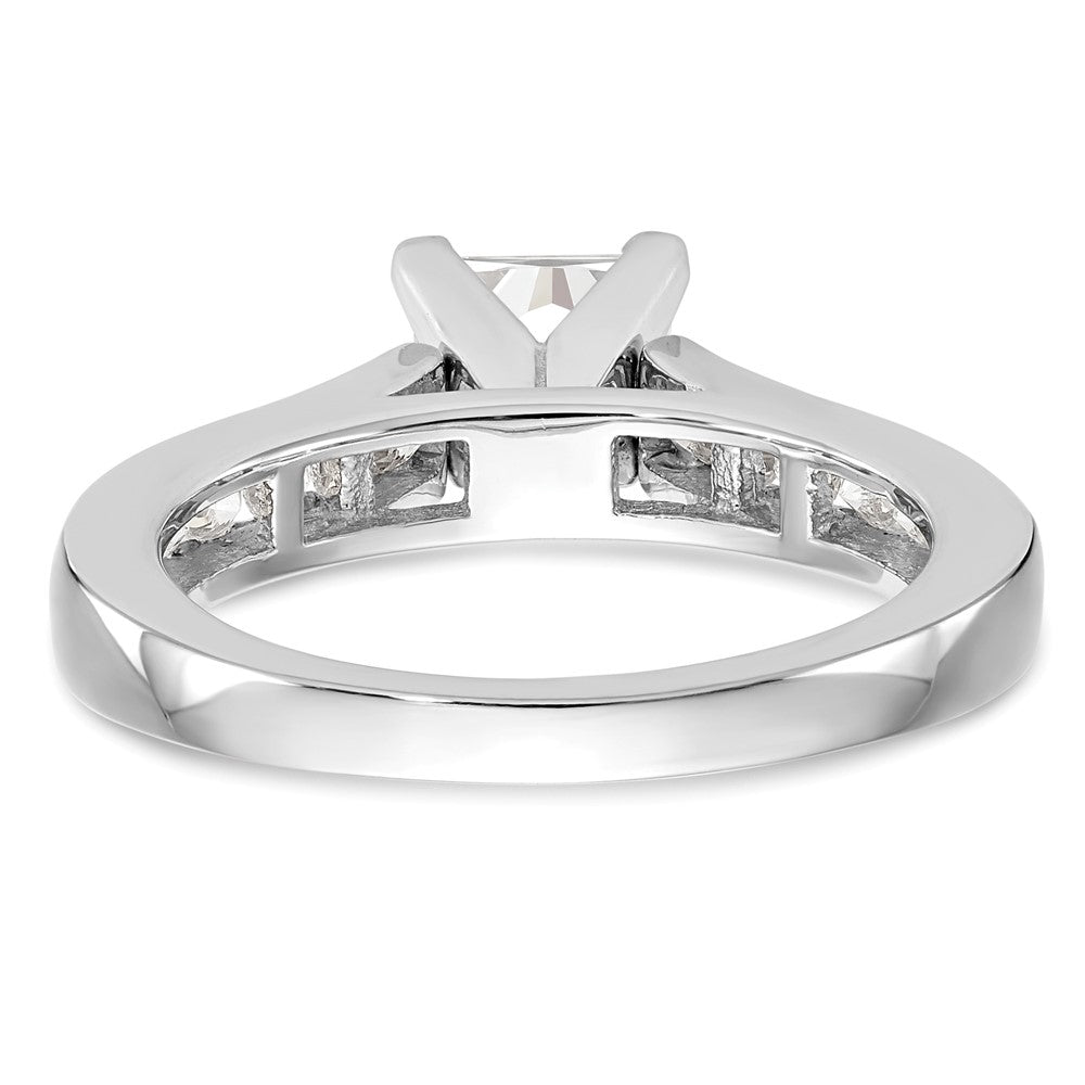 14k White Gold 1/3 carat Lab Grown Diamond VS/SI+ G+ Semi Mount Peg Set Engagement Ring