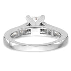 14k White Gold 1/3 carat Lab Grown Diamond VS/SI+ G+ Semi Mount Peg Set Engagement Ring