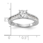 14k White Gold 1/3 carat Lab Grown Diamond VS/SI+ G+ Semi Mount Peg Set Engagement Ring