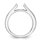 14k White Gold 1/2 carat Lab Grown Diamond VS/SI+ G+ Semi Mount Peg Set Engagement Ring
